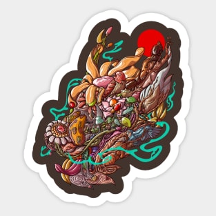 Dragon Head Imagine. Sticker